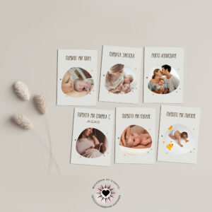Персонализирани бебешки карти с важните събития от живота на бебето – Подарък за бебе